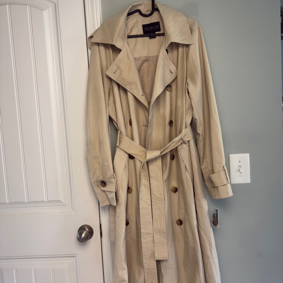 Rachel Zoe Long Trench Coat Beige XL NWT - Picture 1 of 7